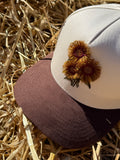 PEAK SEASON ||  Suede Brim Sunflower Hat