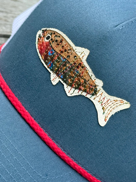 PEAK SEASON ||  Leather and Cork Embroidered Fish Hat